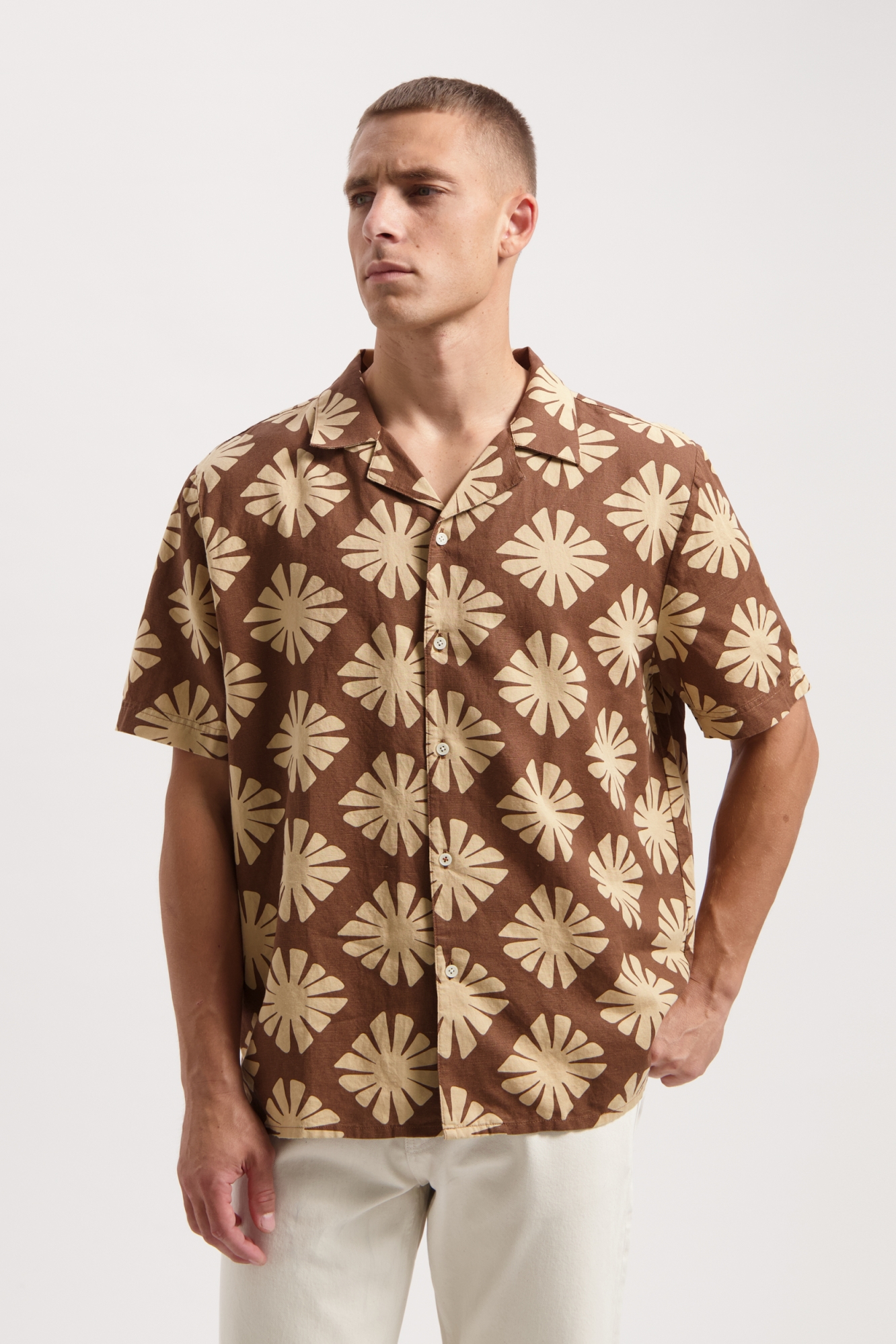 Kuyichi mannen vegan Shirt Bedrukt Robby Zacht Silt