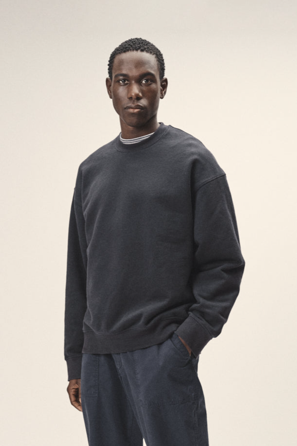 WOTE mannen vegan Oversized Sweatshirt Donkerblauw