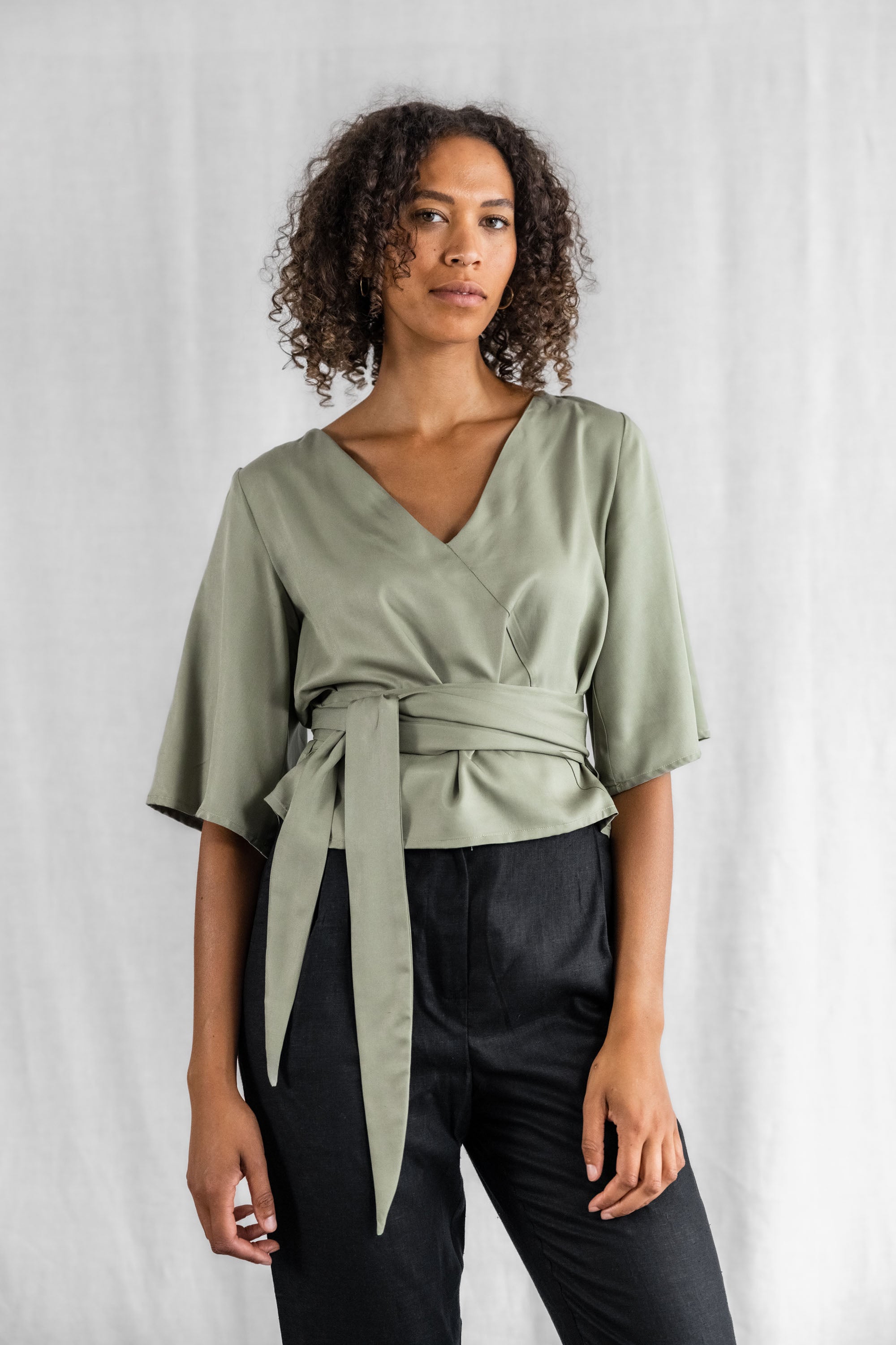 Jyoti Fair Works Dames Blouse Vasanta - Olijfgroen