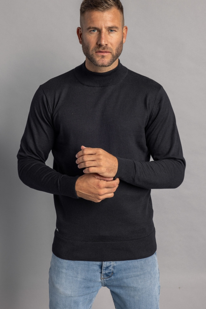 DIRTS mannen vegan Pullover Mock Neck Zwart