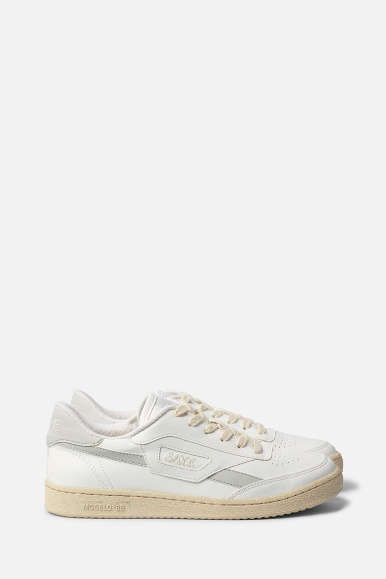 SAYE mannen vegan Sneaker Modelo '89 Lichtgrijs