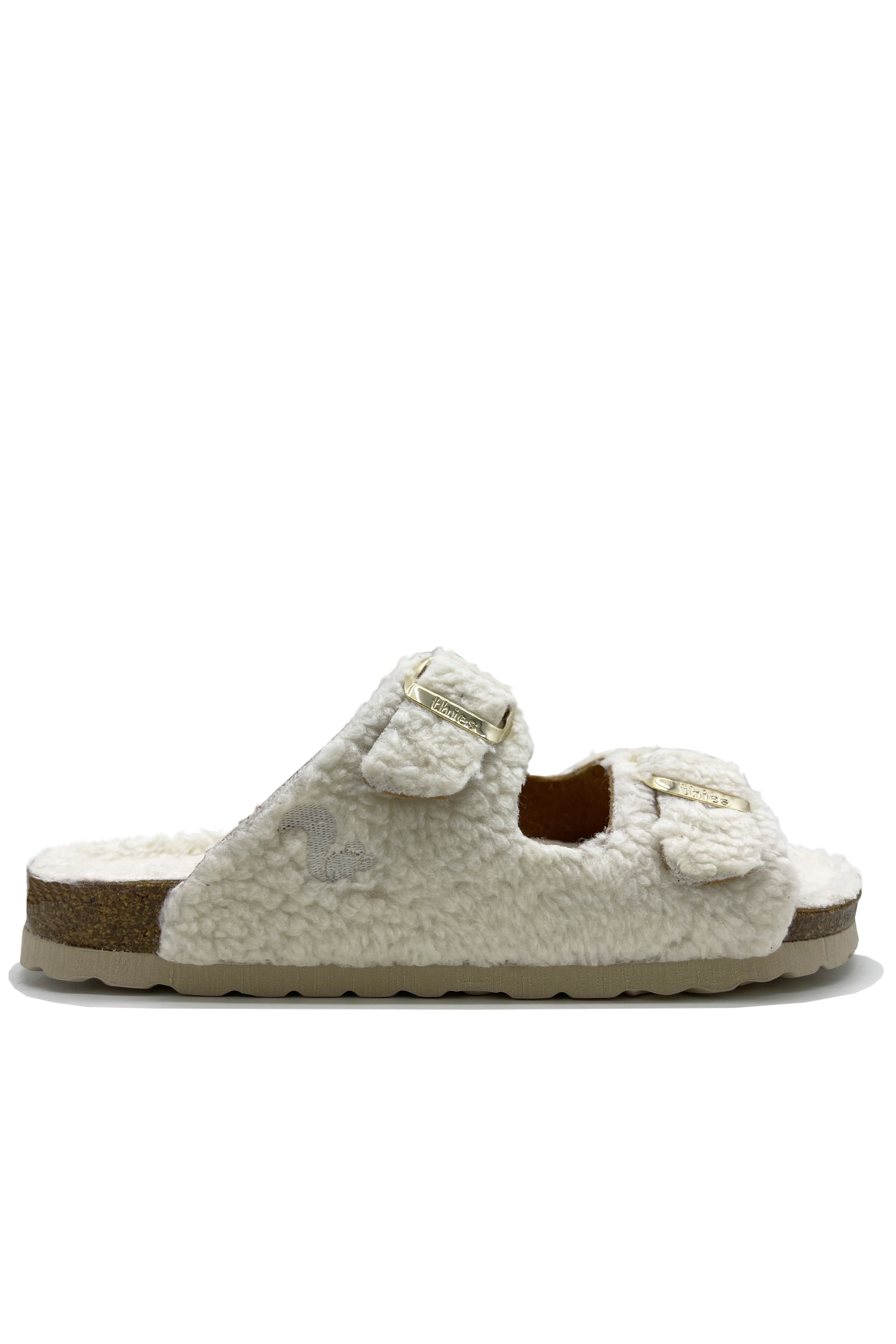thies  Sandaal Eco Teddy Gebroken Wit