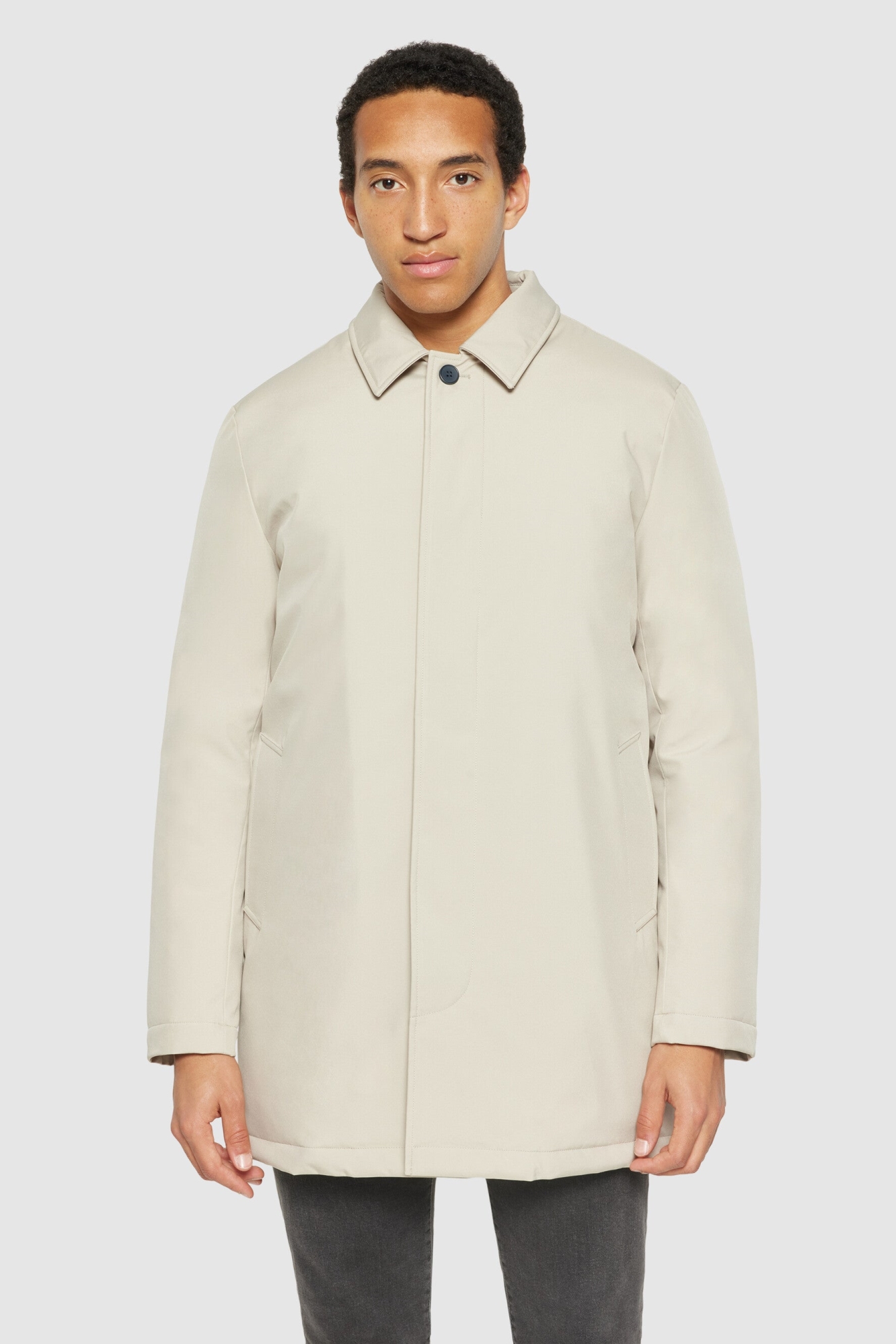 KnowledgeCotton Apparel mannen vegan Jas Autojas Klimaat Shell Licht Veren Grijs