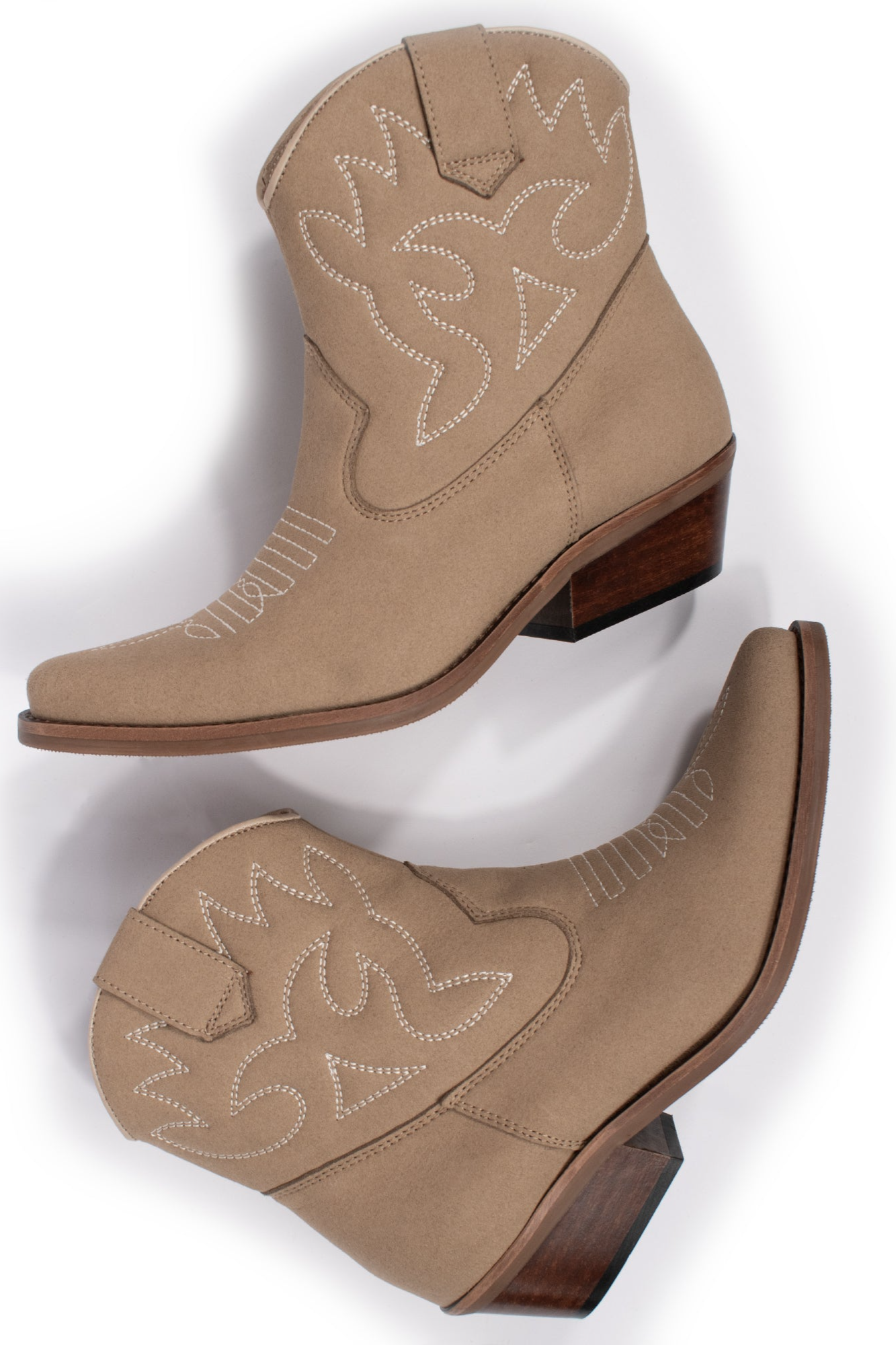 Will's Vegan Store  Western Boots Low Sand Vegan Suede