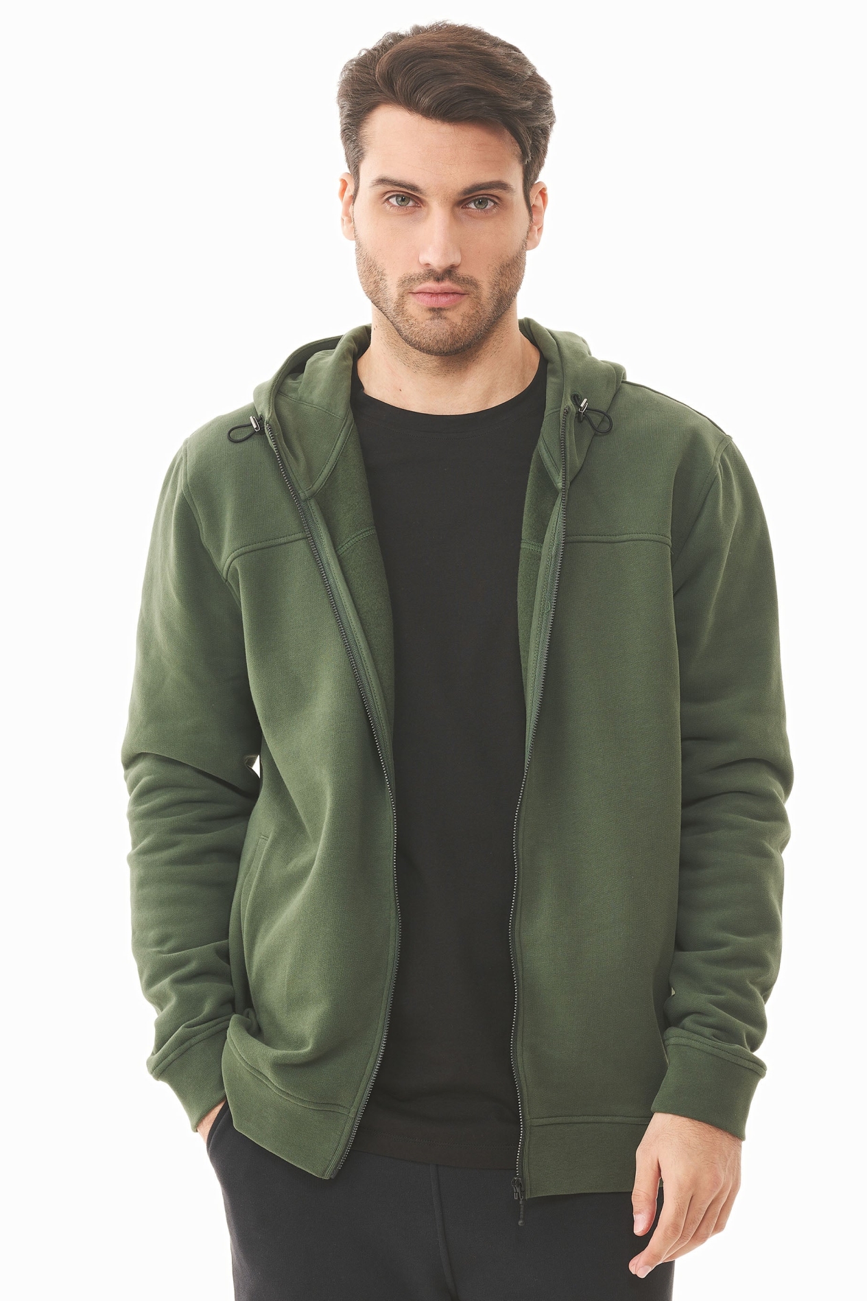 ORGANICATION  Rits Hoodie Biologisch Katoen Groen