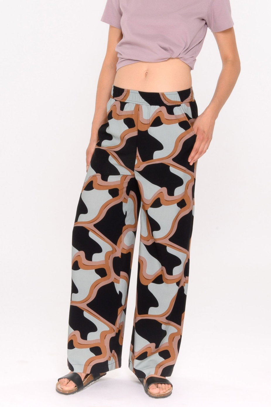 ThokkThokk  Broek Wijd Zwart Wit