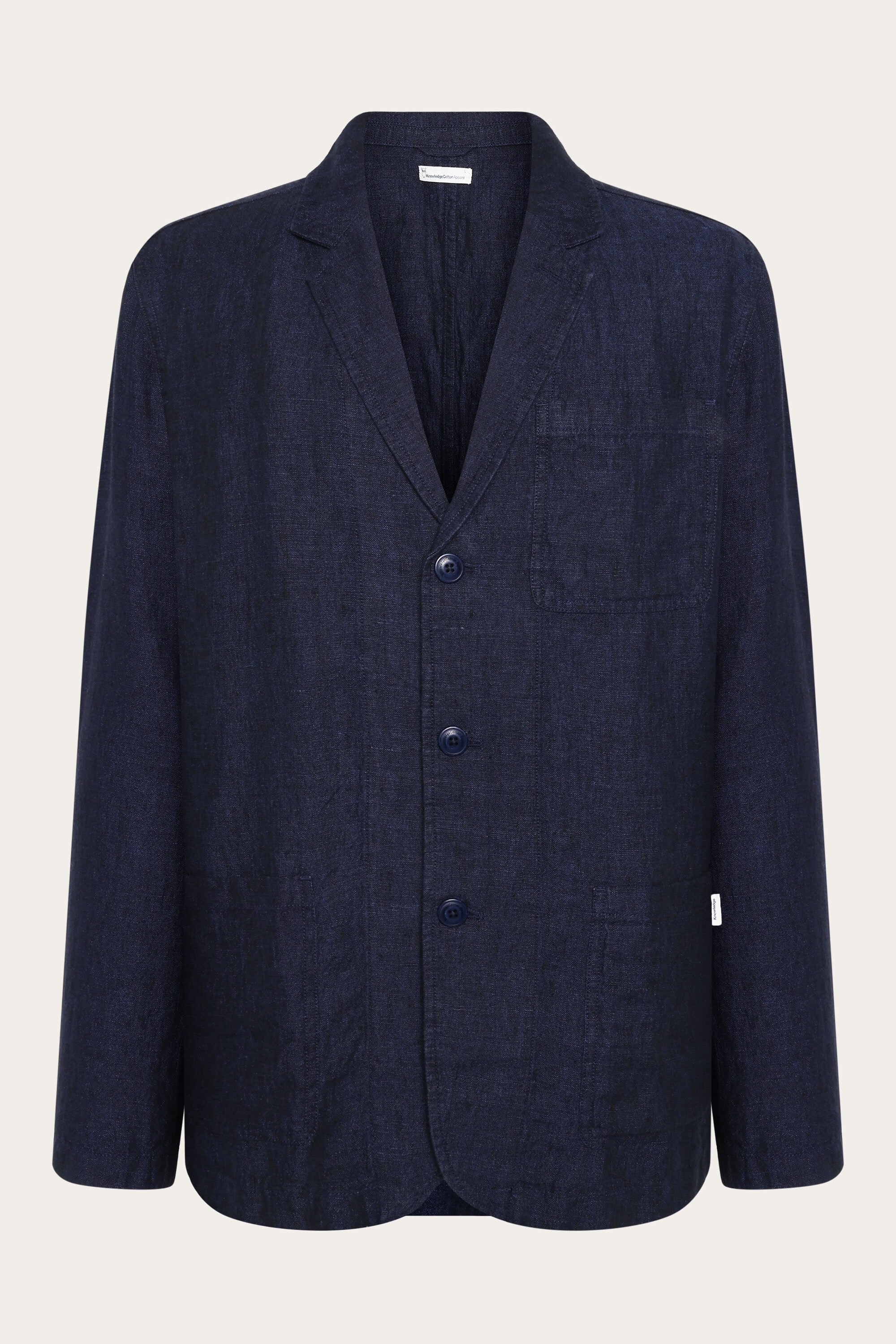 KnowledgeCotton Apparel mannen vegan Blazer Linen Totaal Eclipse