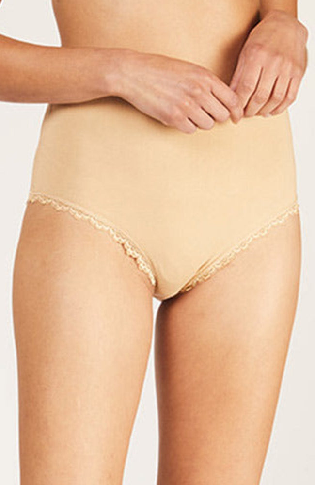 High waist beige