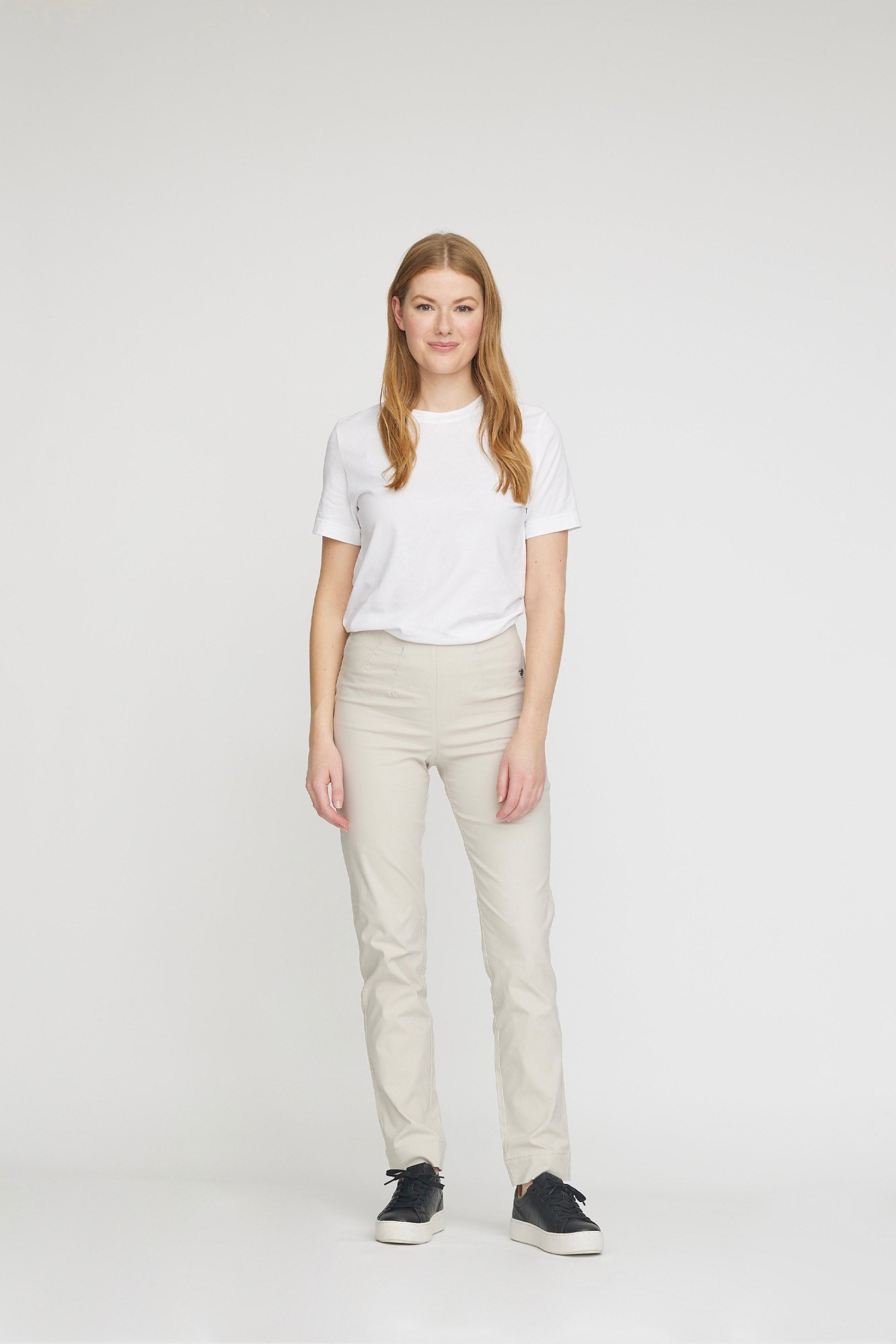LAURIE  Broek Betty Regular Ml Grey Sand