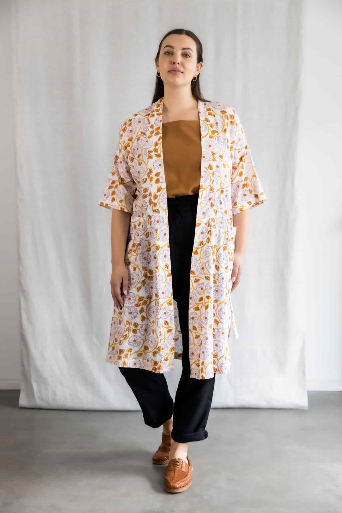 Jyoti Fair Works  Vest Rohana Bloemen Patroon
