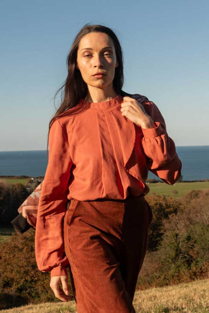 Widda  Blouse Frans Terracotta