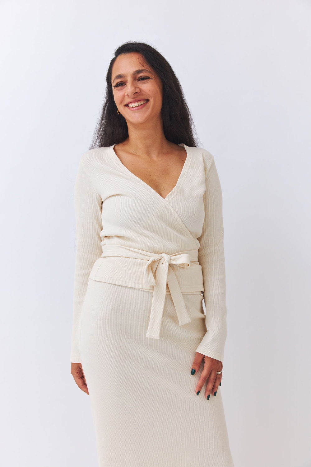 BaÃ¬ge the Label  Wikkelshirt Bahar Naturel