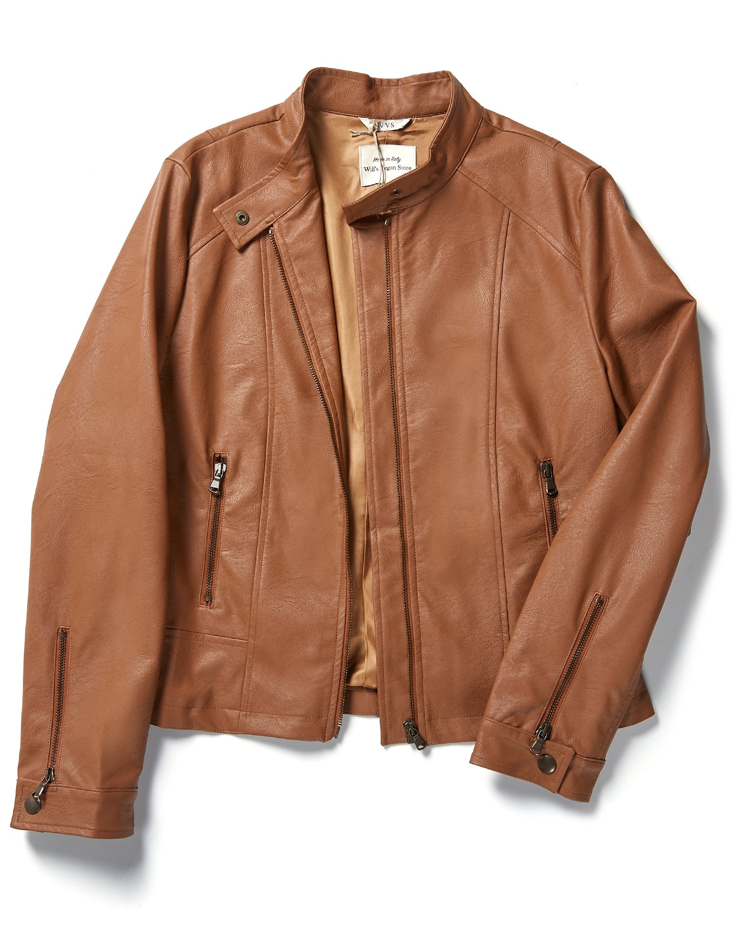 Will's Vegan Store  Jack Racer Faux Leer Bruin