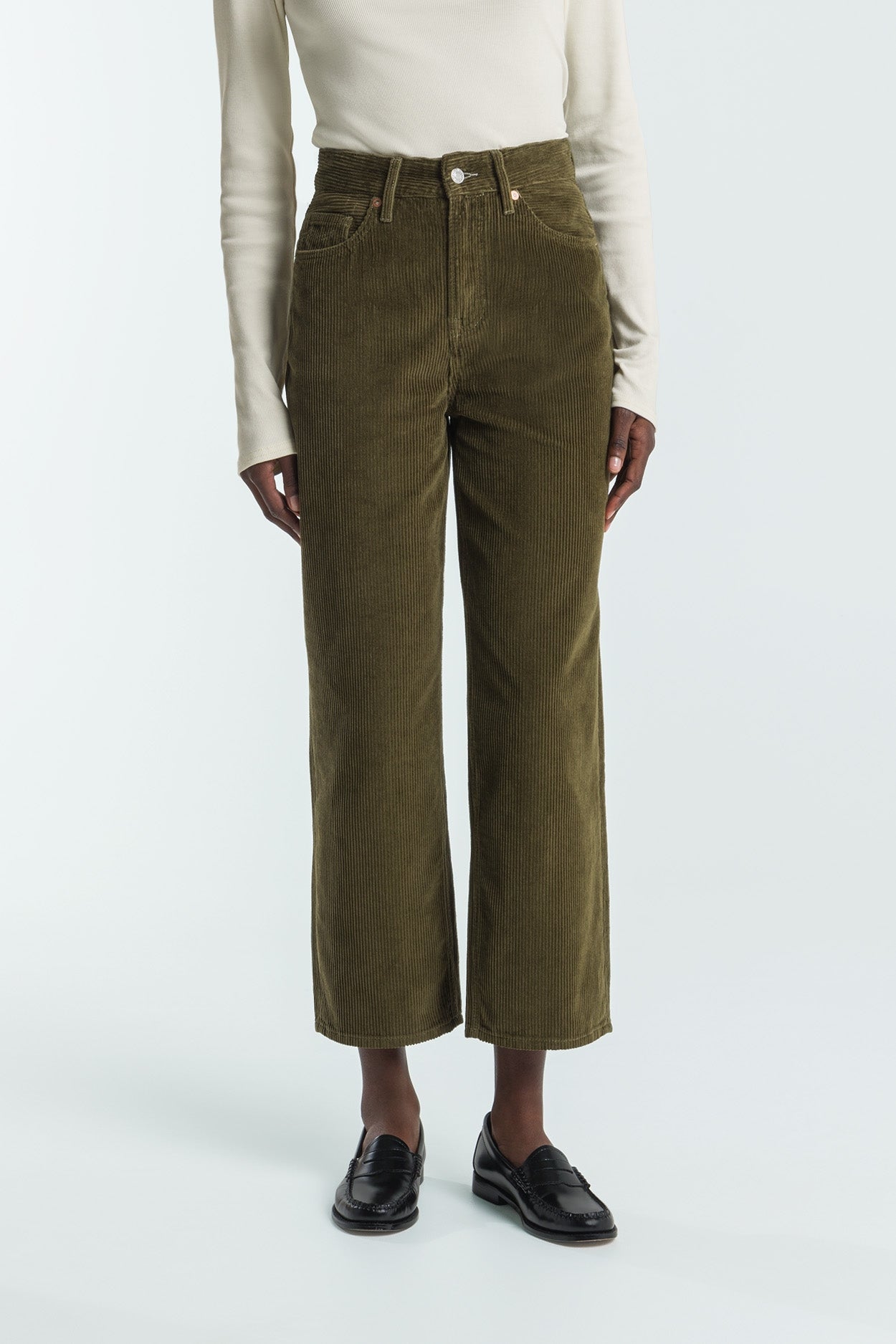 Kings of Indigo Liora Corduroy Broek - Olijfgroen