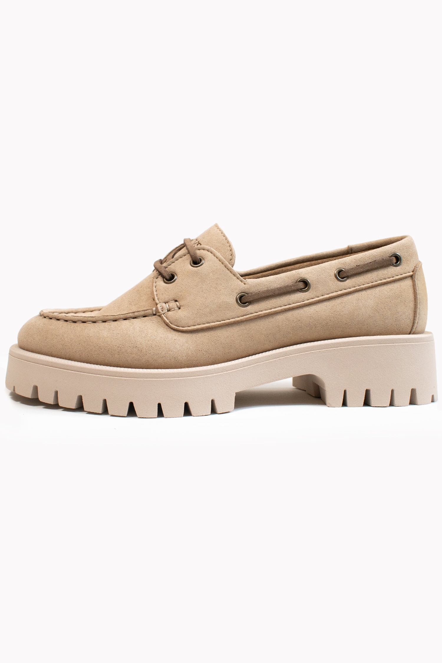 Will's Vegan Store  Mocassins Track Sole Vegan Suede Beige