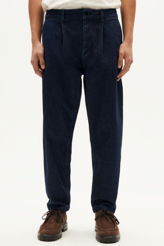 Thinking MU mannen vegan Jeans Wotan Donkerblauw