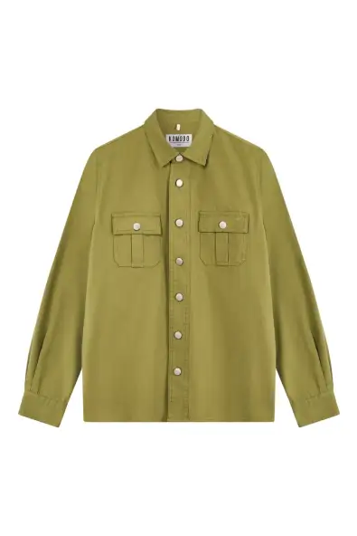 KOMODO Vegan Overshirt - Olijfgroen