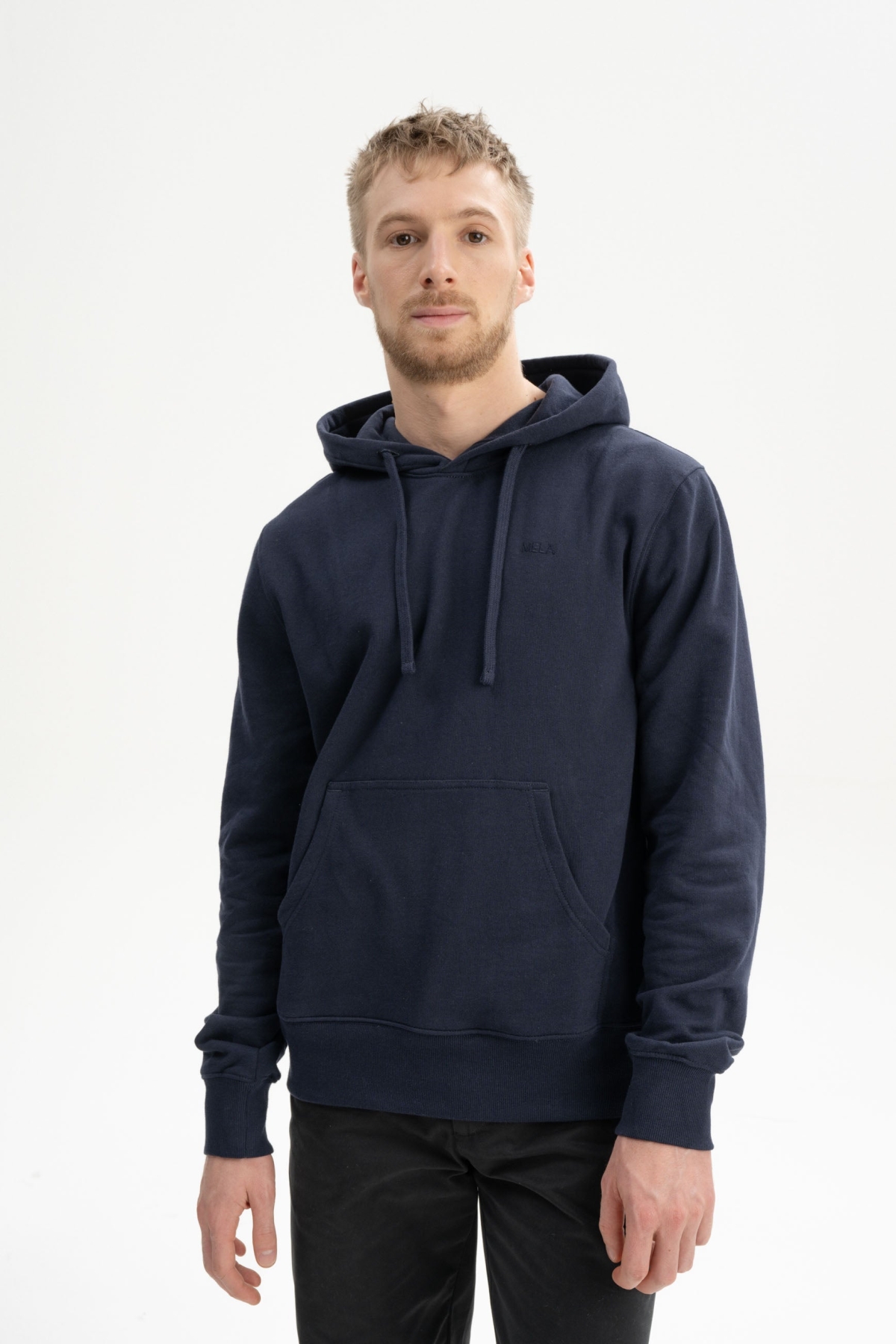 MELA mannen vegan Hoodie Tican Marineblauw
