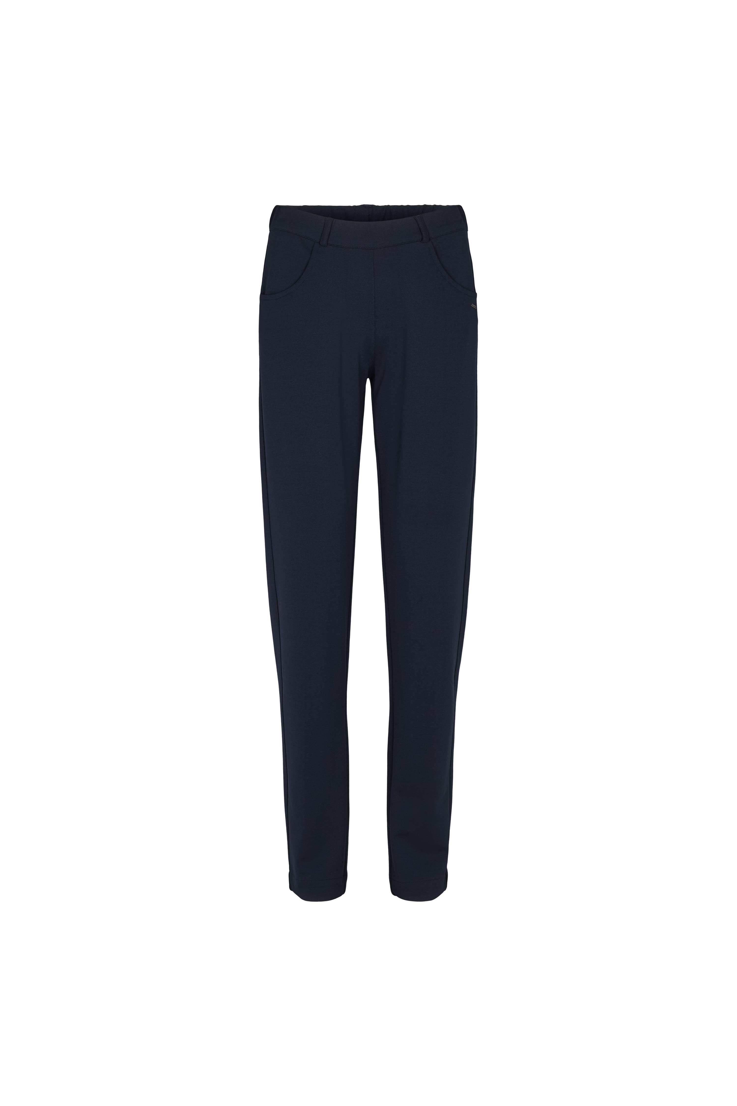 LAURIE  Broek Kelly Regular Jersey Middellang Zwart Geborsteld
