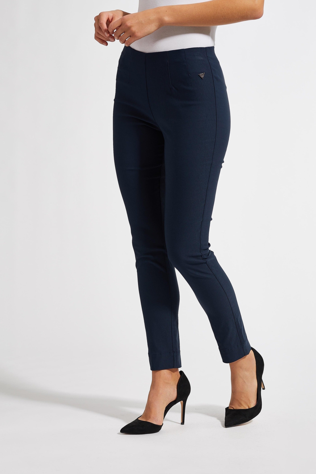 LAURIE  Broek Vicky Slim Sl Marineblauw