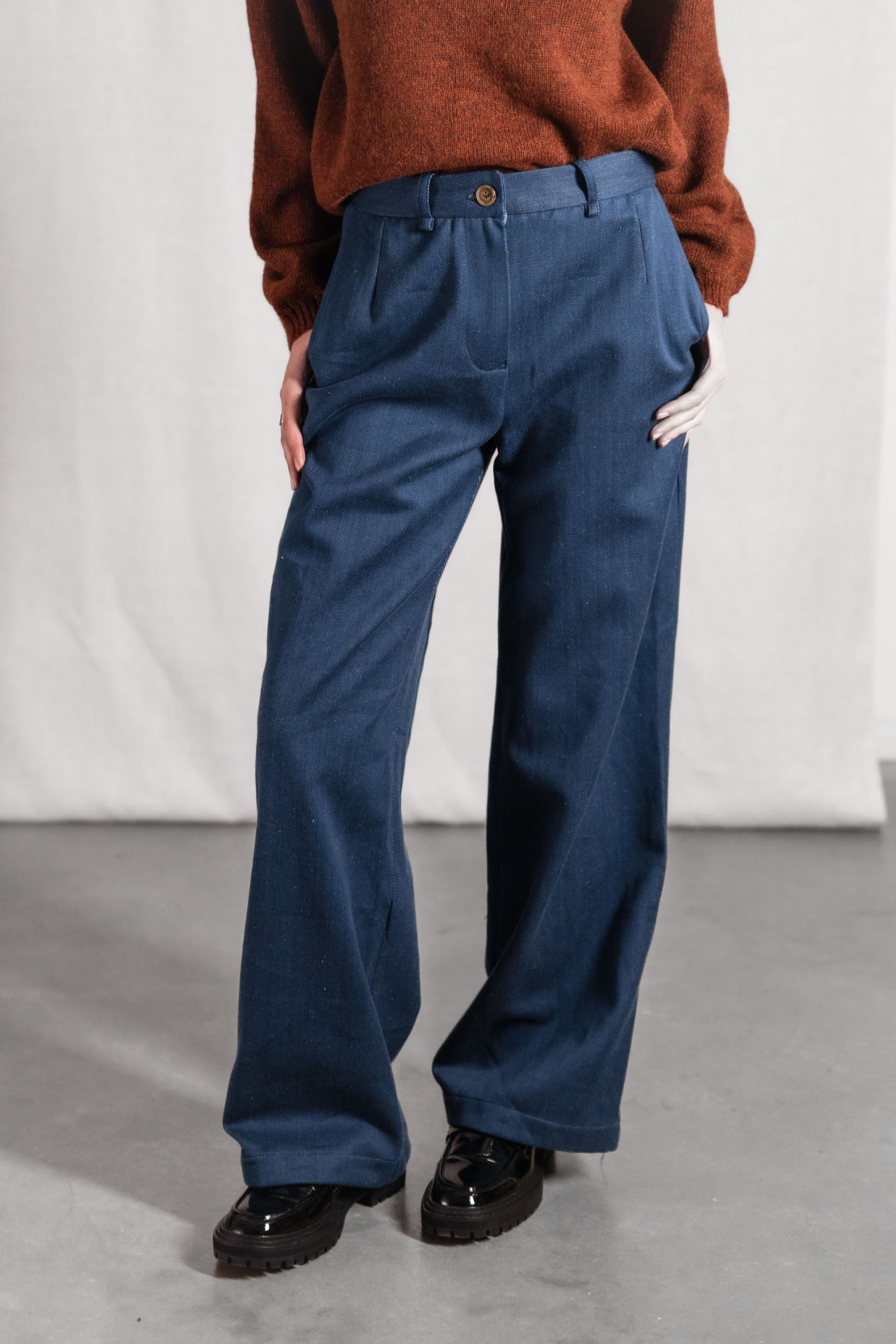 Jyoti - Fair Works  Broek Suhrutam Denim Blauw