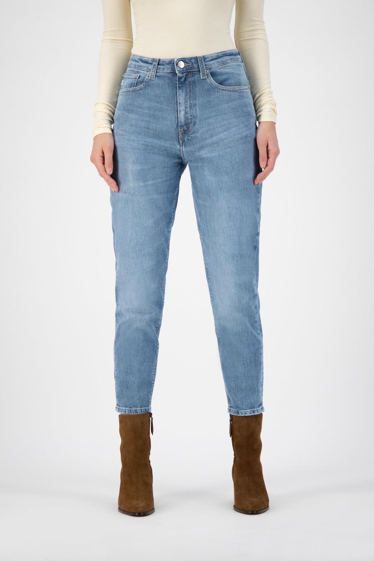 MUD Jeans  Jeans Mams Stretch Tapered Blauw