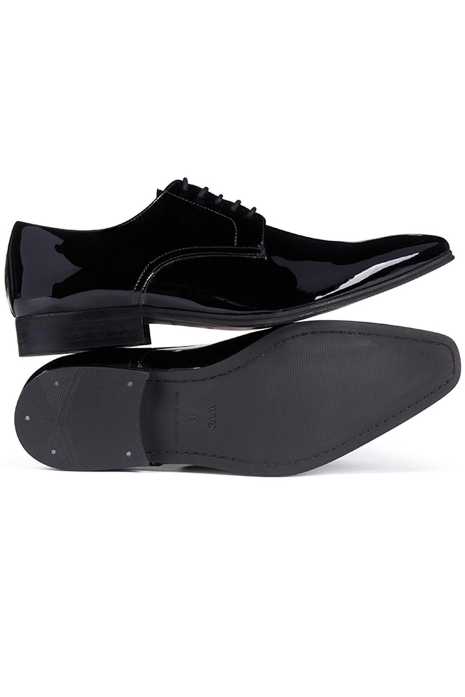 Will's Vegan Store mannen vegan Schoenen Slim Soles High-Shine Zwart