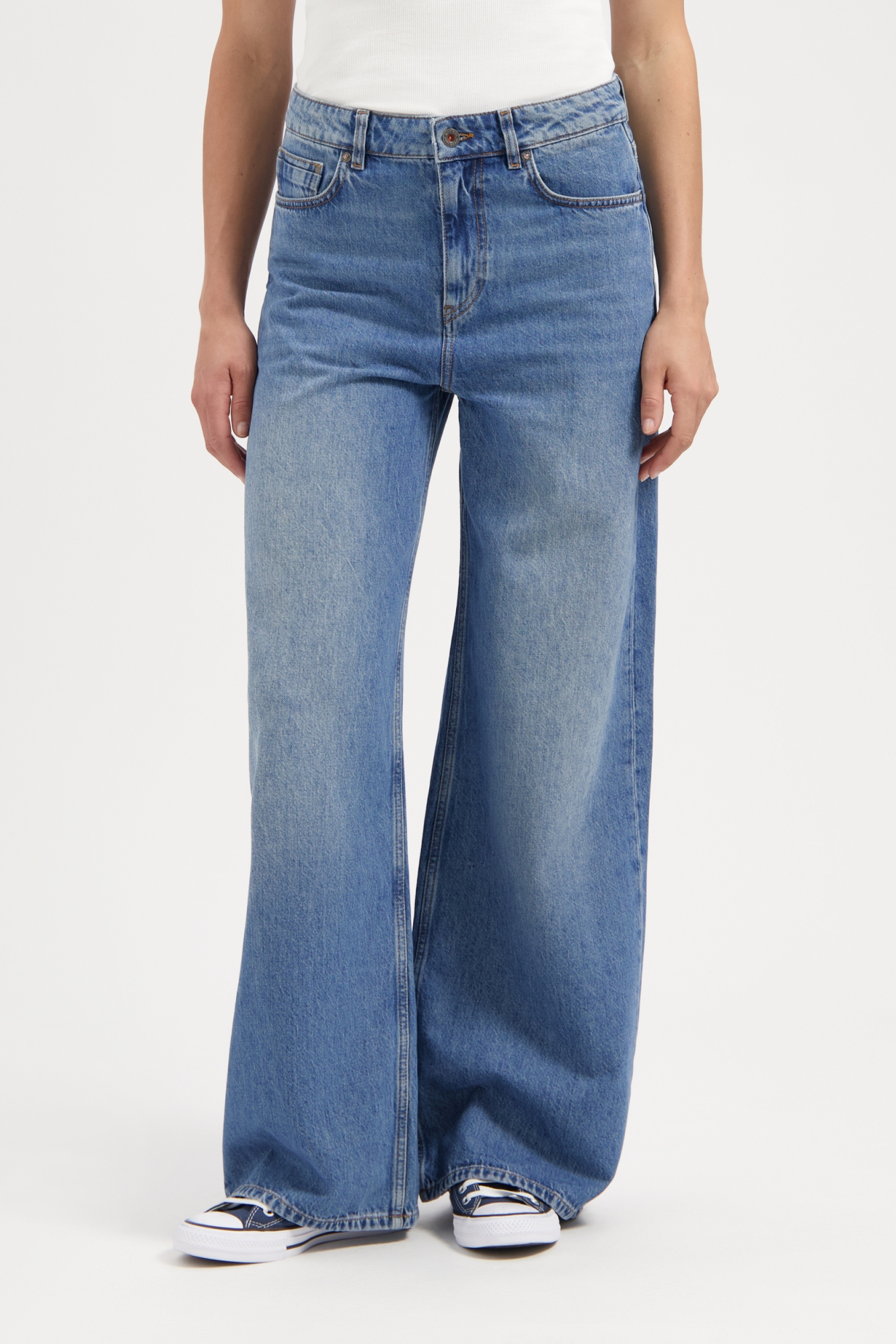 Kuyichi  Jeans Francis Super Wide Rosebowl Blauw