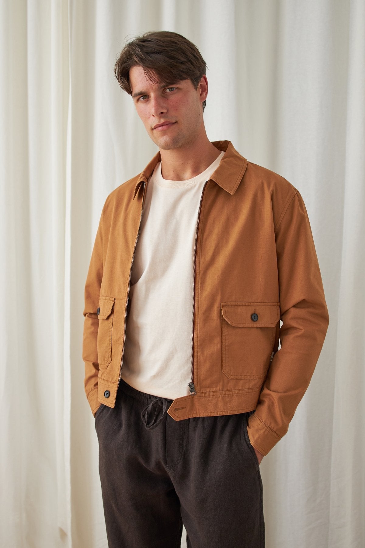 TWOTHIRDS mannen vegan Jas Ansley Camel