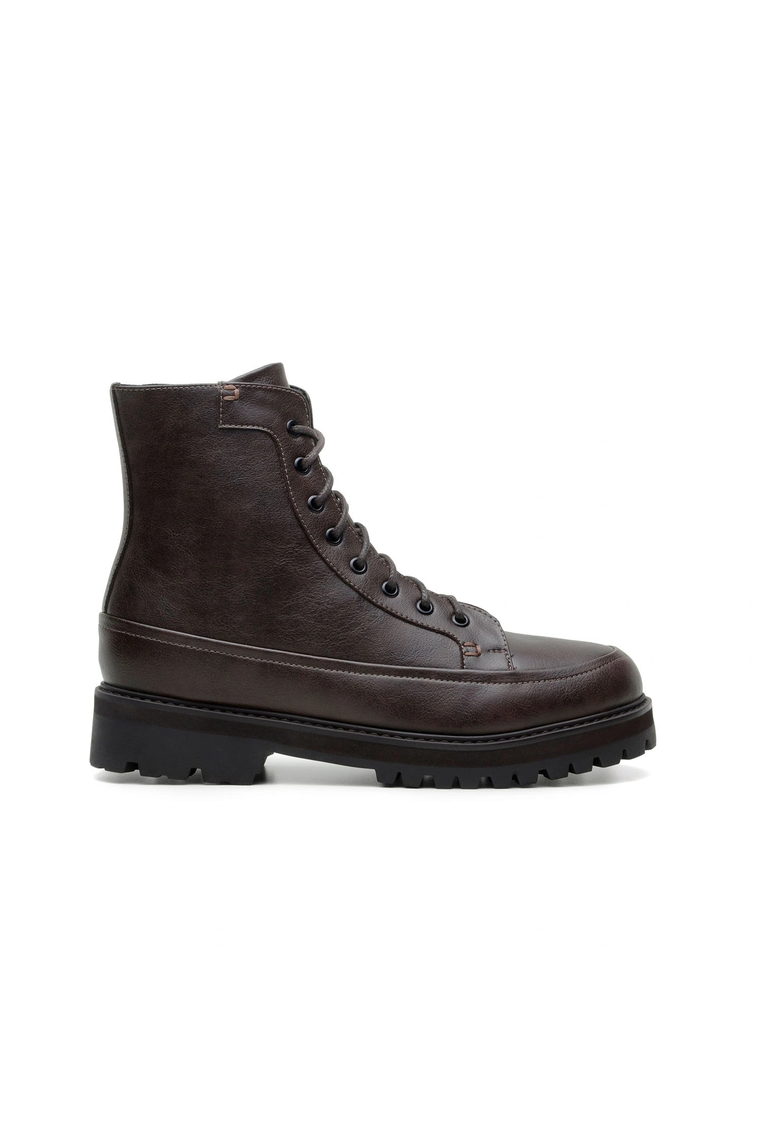 Green Laces mannen vegan Veterlaarzen Ingmar Espresso Donkerbruin