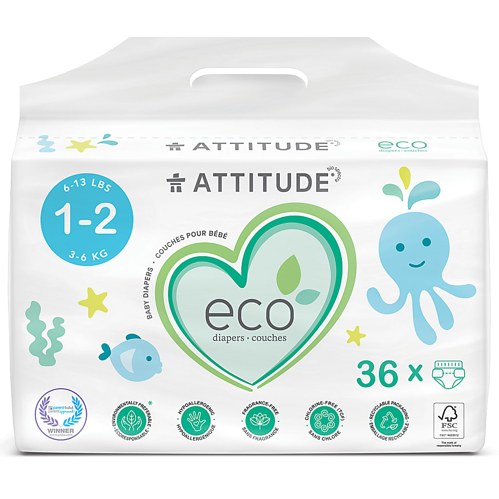 Attitude Baby Care Luiers Mini - maat 1-2 36 st