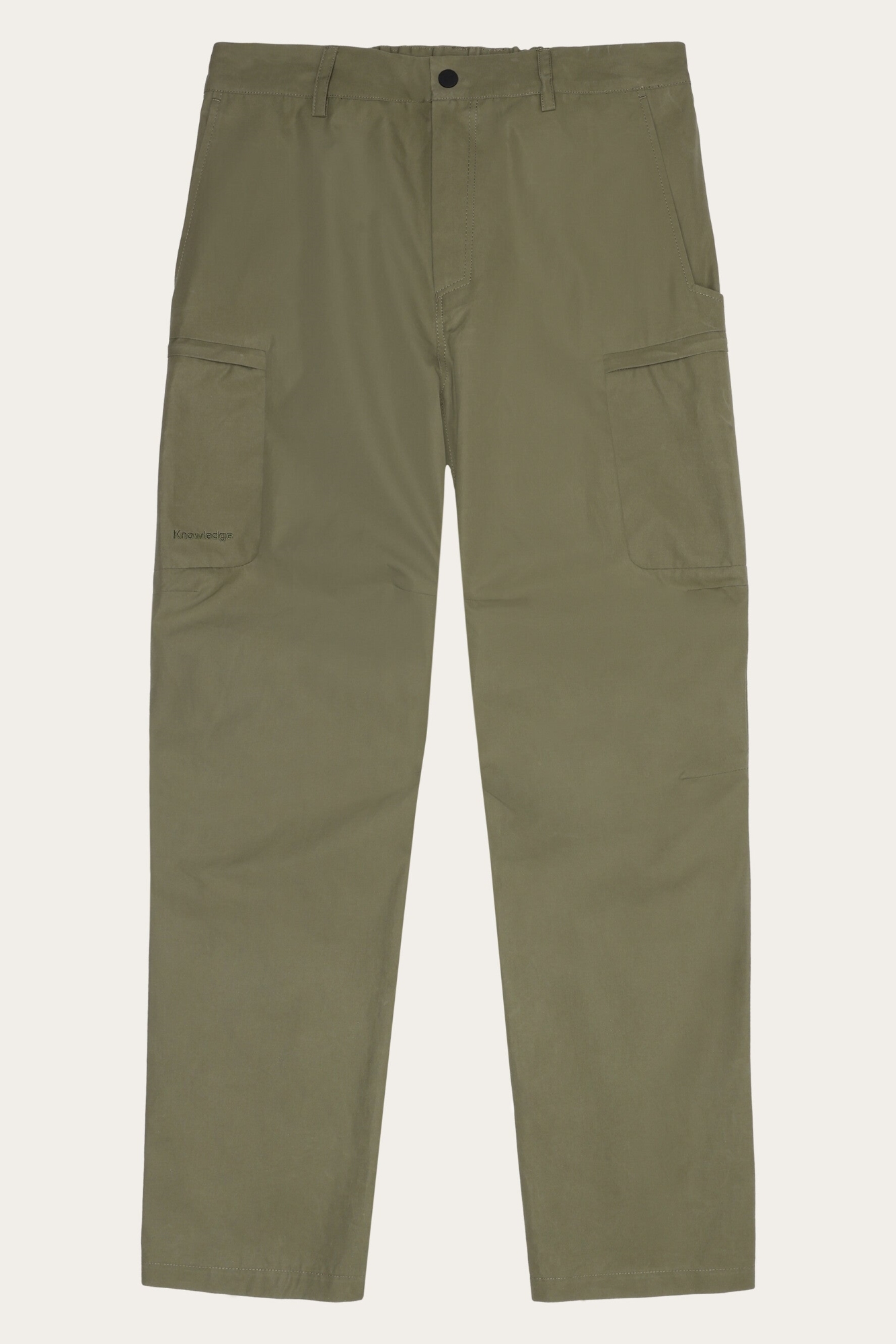 KnowledgeCotton Apparel mannen vegan Broek Vent Canvas 200 Burned Olive