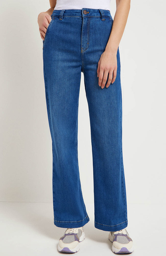 Lanius  Jeans Hoge Taille Marlene Middenblauw