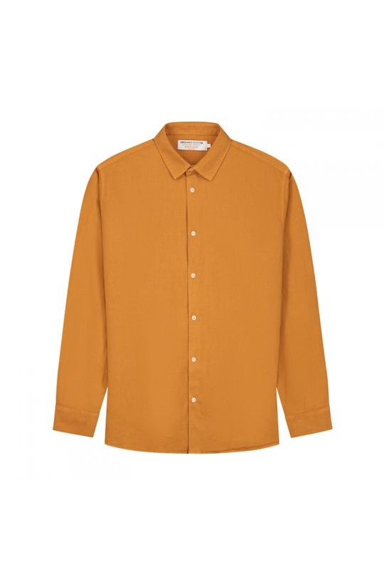 Kuyichi mannen vegan Shirt Nico Inca Desert Oranje