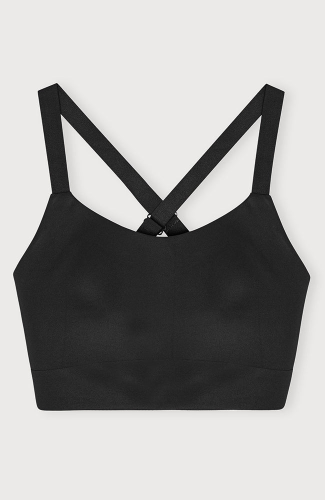 Active cross back bra black