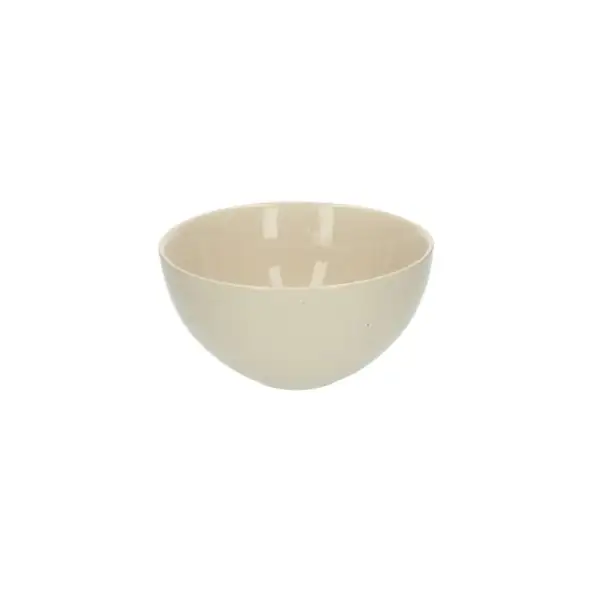 Kom, steengoed, beige, spikkel, Ø 18 cm