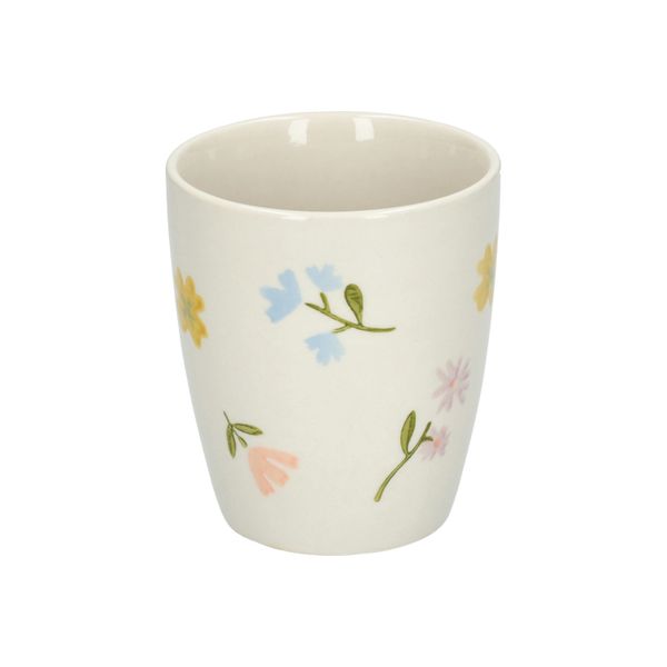 Beker, steengoed, kleine bloemetjes, Ø 7,5 cm