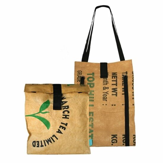 Superwaste Tea Backpack Shopper, rugzak en tas inéén.