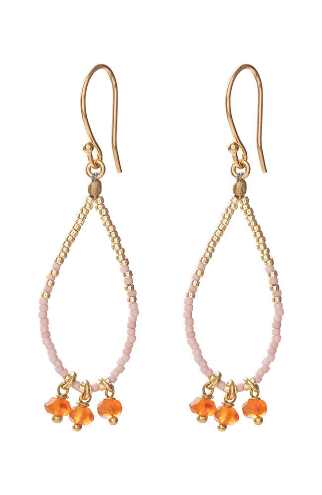 Becoming oorbellen Carnelian Gold
