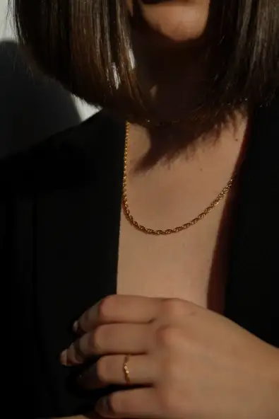 Dear Darling Berlin  Ketting Lang Dubbel Anker Goud
