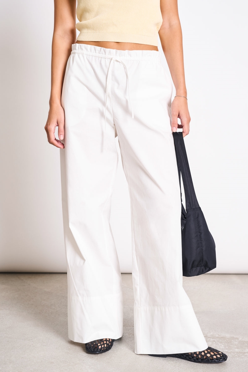 JAN 'N JUNE  Broek Met Trekkoord, Wijd Model, Kiva Wit