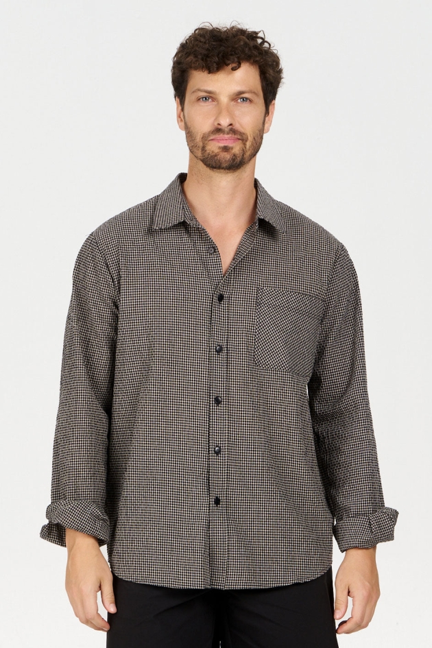 KOMODO mannen vegan Shirt Spectre Check
