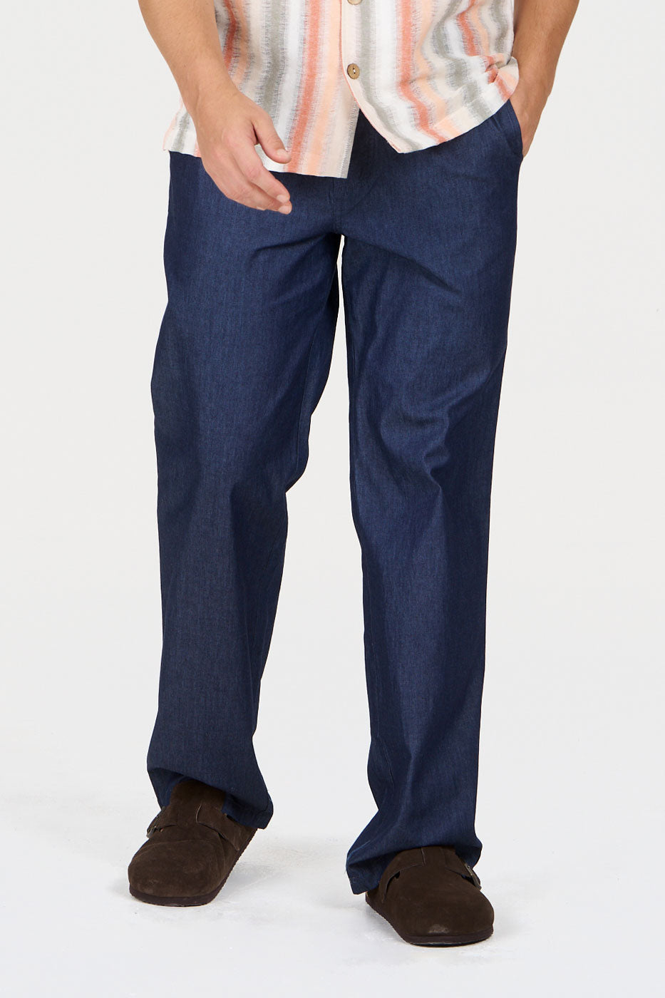 KOMODO mannen vegan Broek Joshua Mid Wash Blue