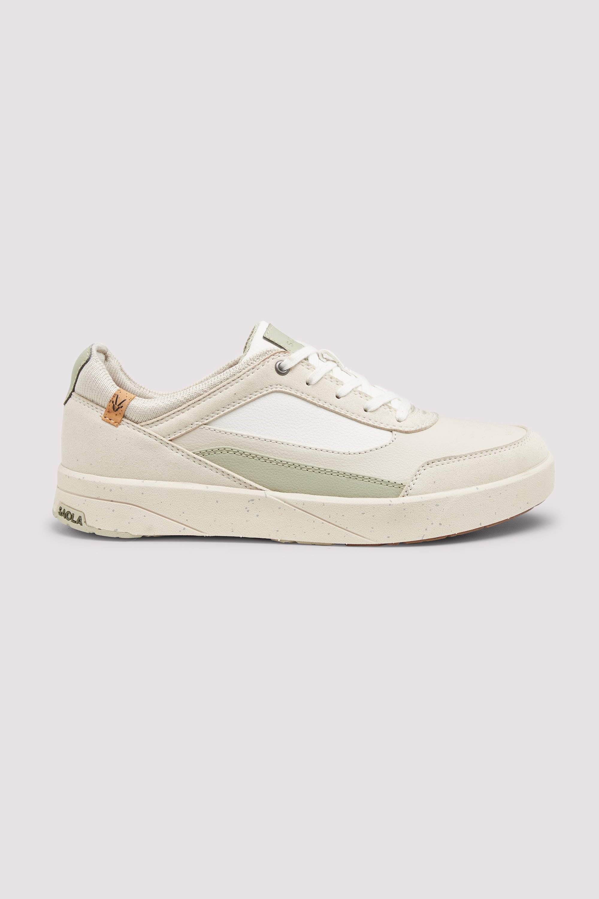 SAOLA  Sneakers Voor Dames Quito Wit Met Een Vleugje Groen