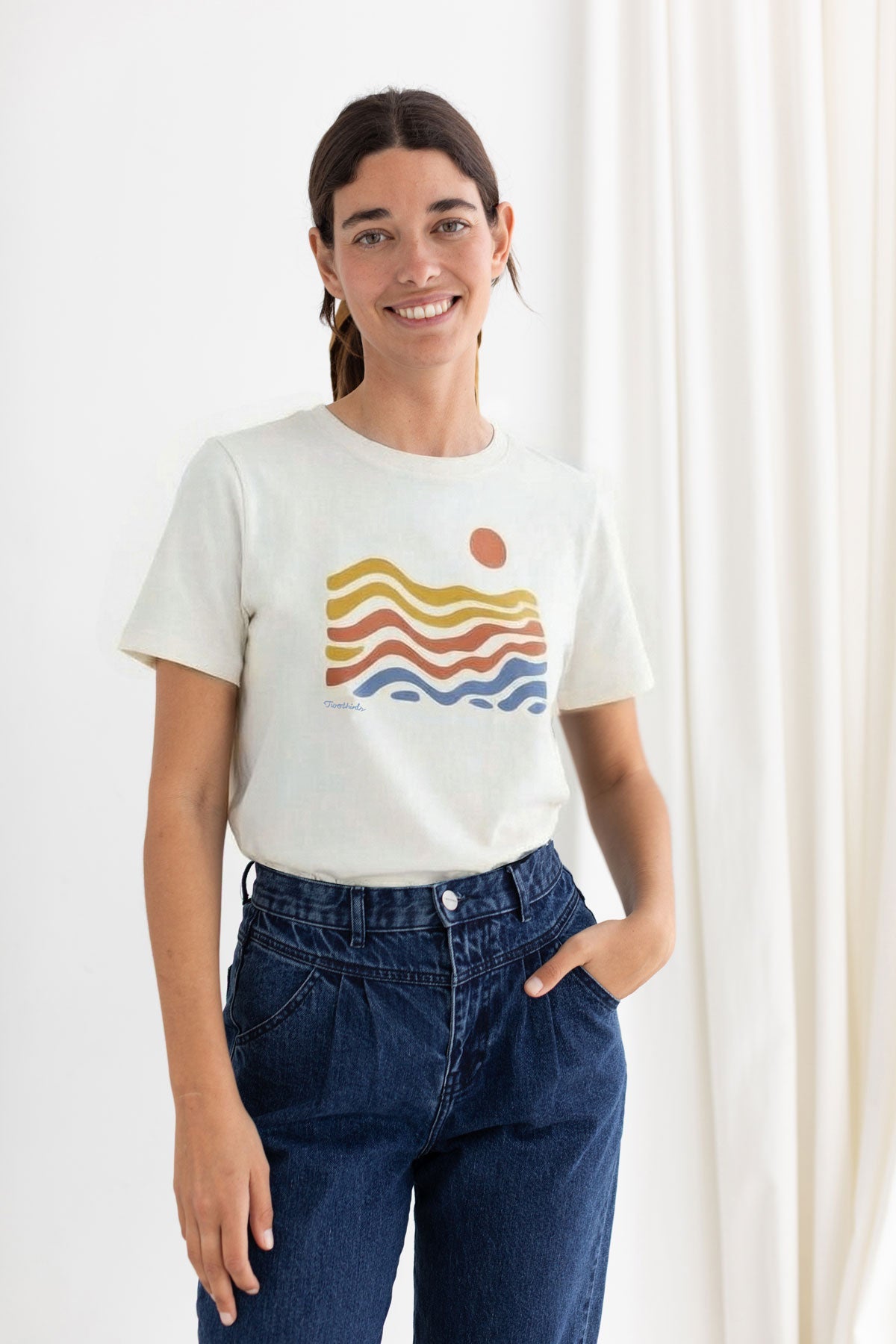 TWOTHIRDS  T-Shirt Alcudia Sunrise White