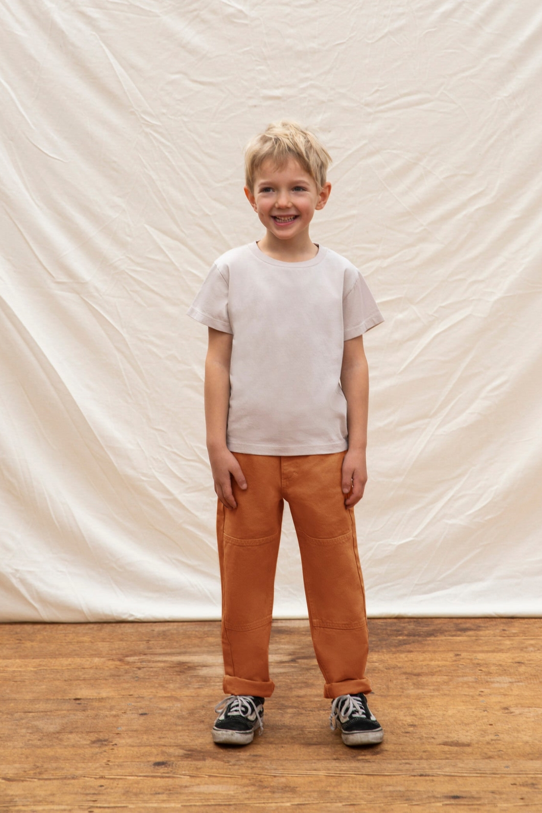 MATONA  Broek Denim Koper Oranje