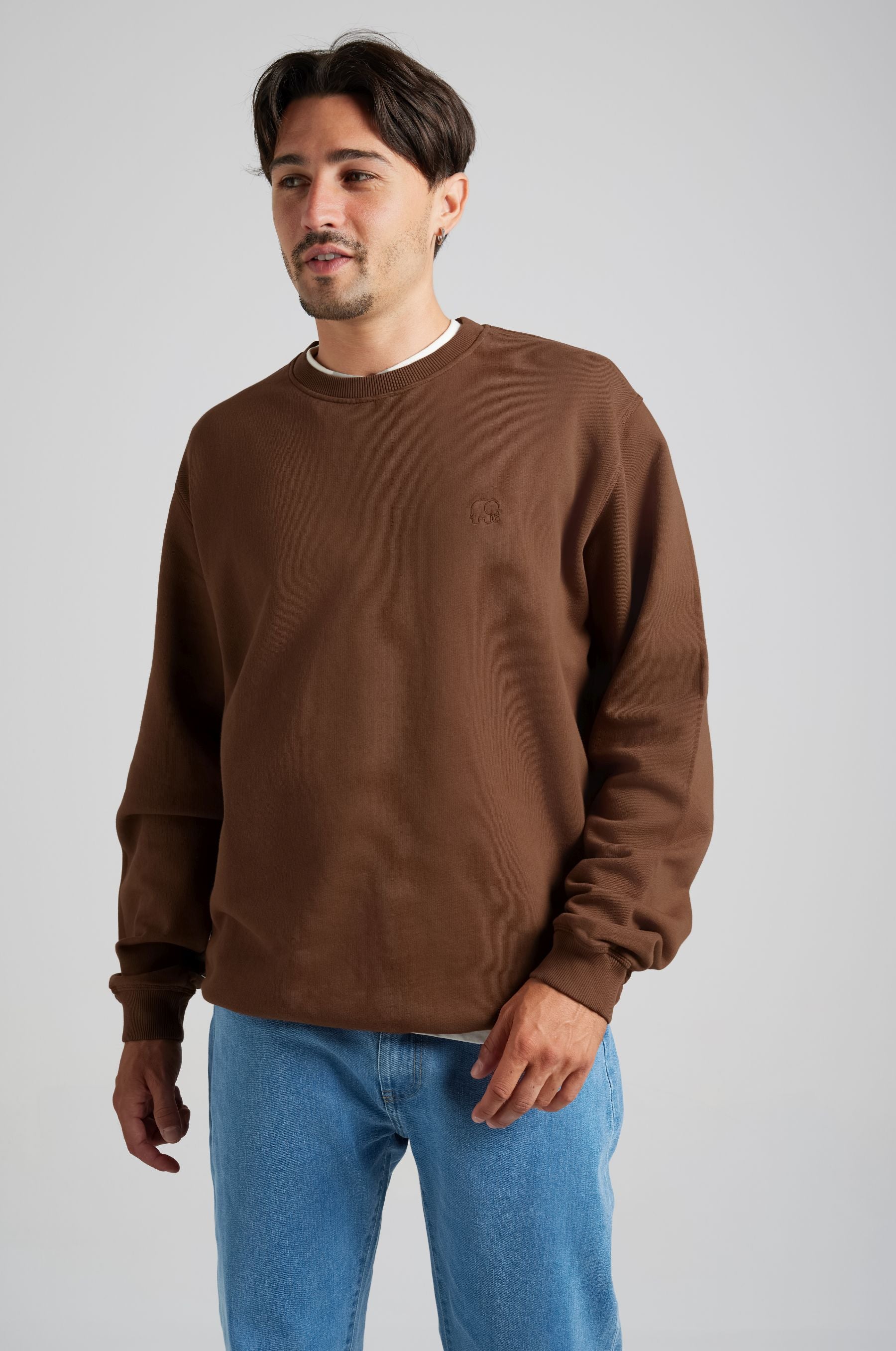 Trendsplant mannen vegan Sweatshirt Essential Carafe Brown