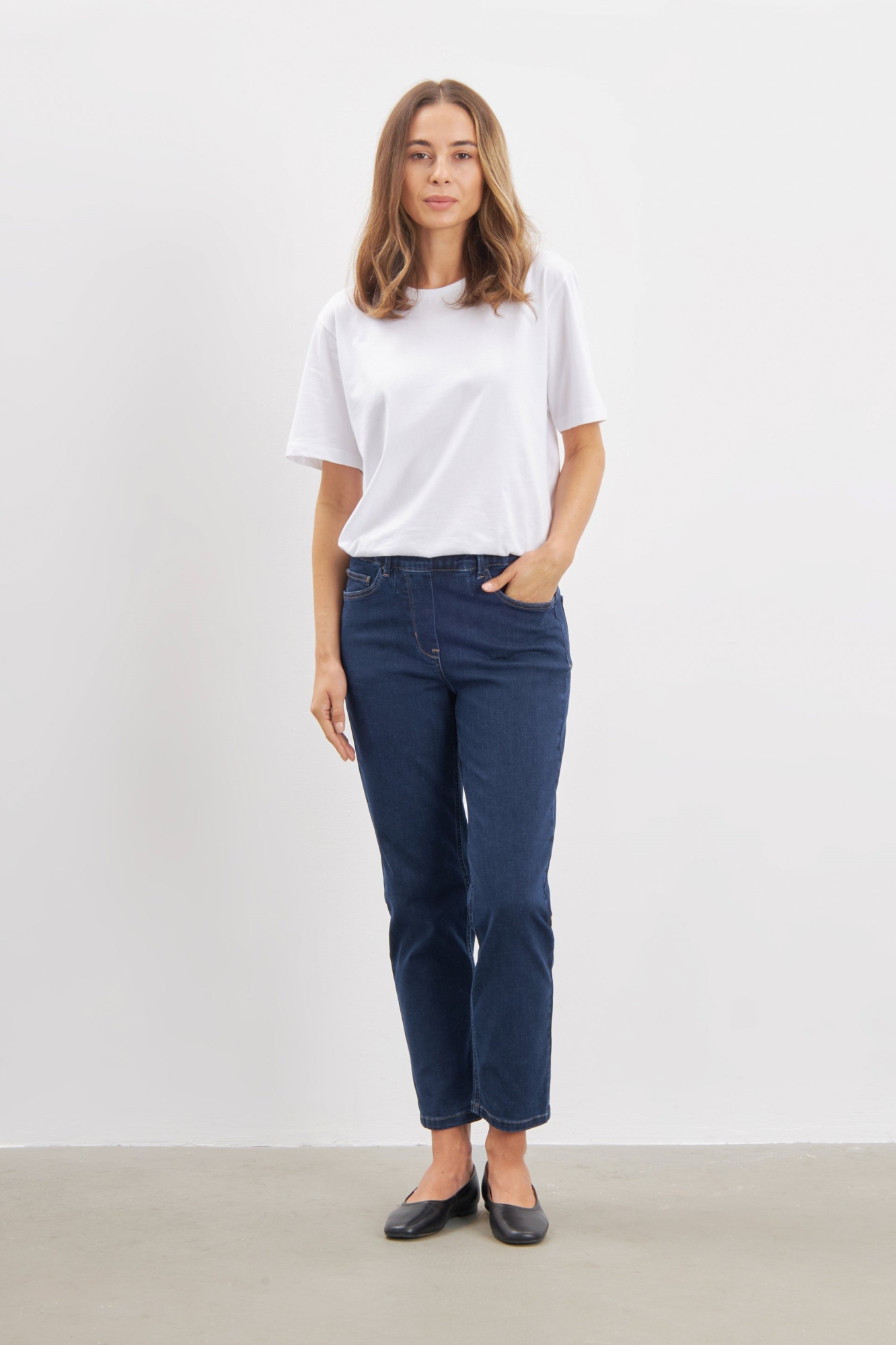 LAURIE  Jeans Hannah Normaal Extra Kort Lengte Donkerblauw