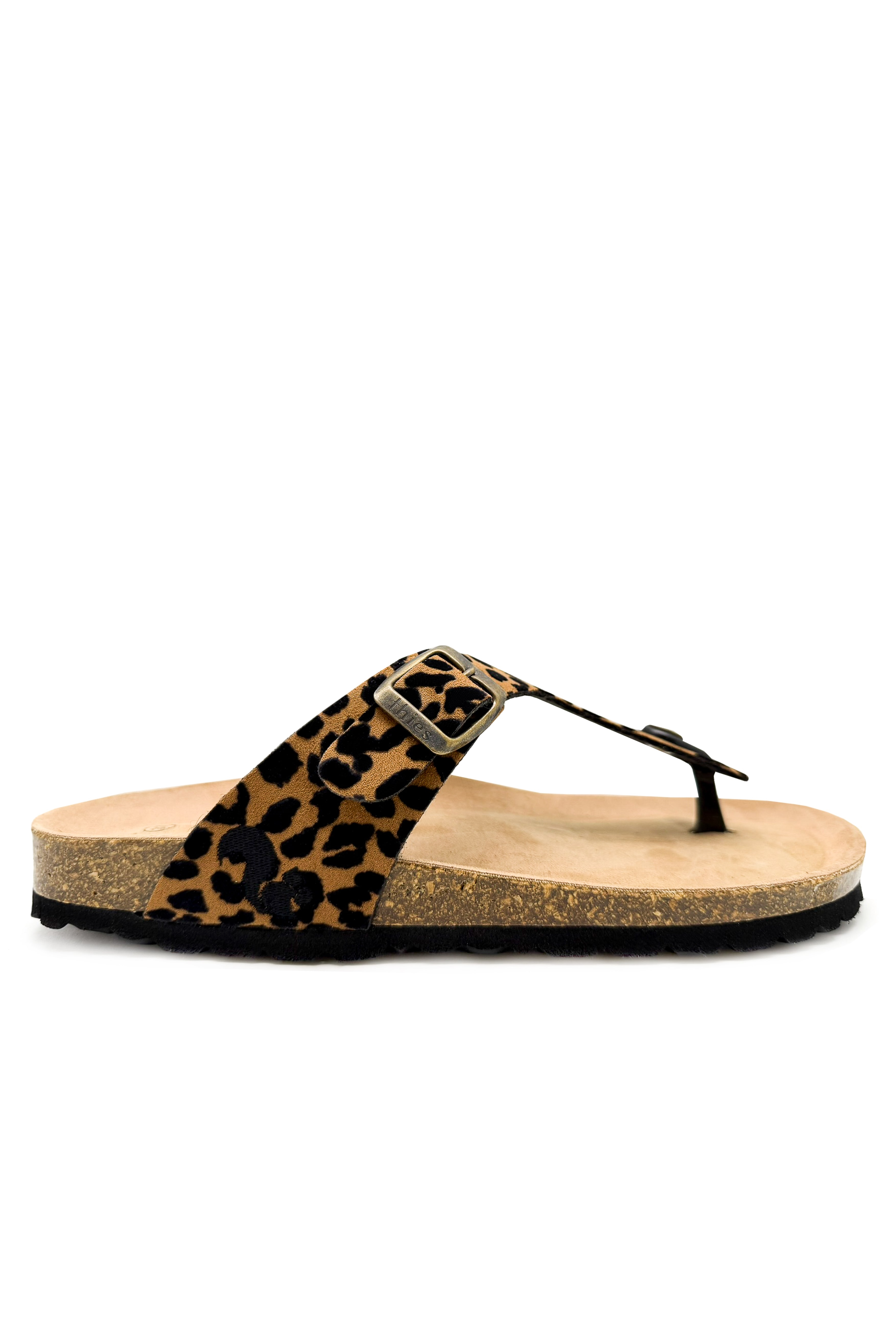 thies  Sandalen Rec Leo Teenslipper Donkerbruin/Zwart