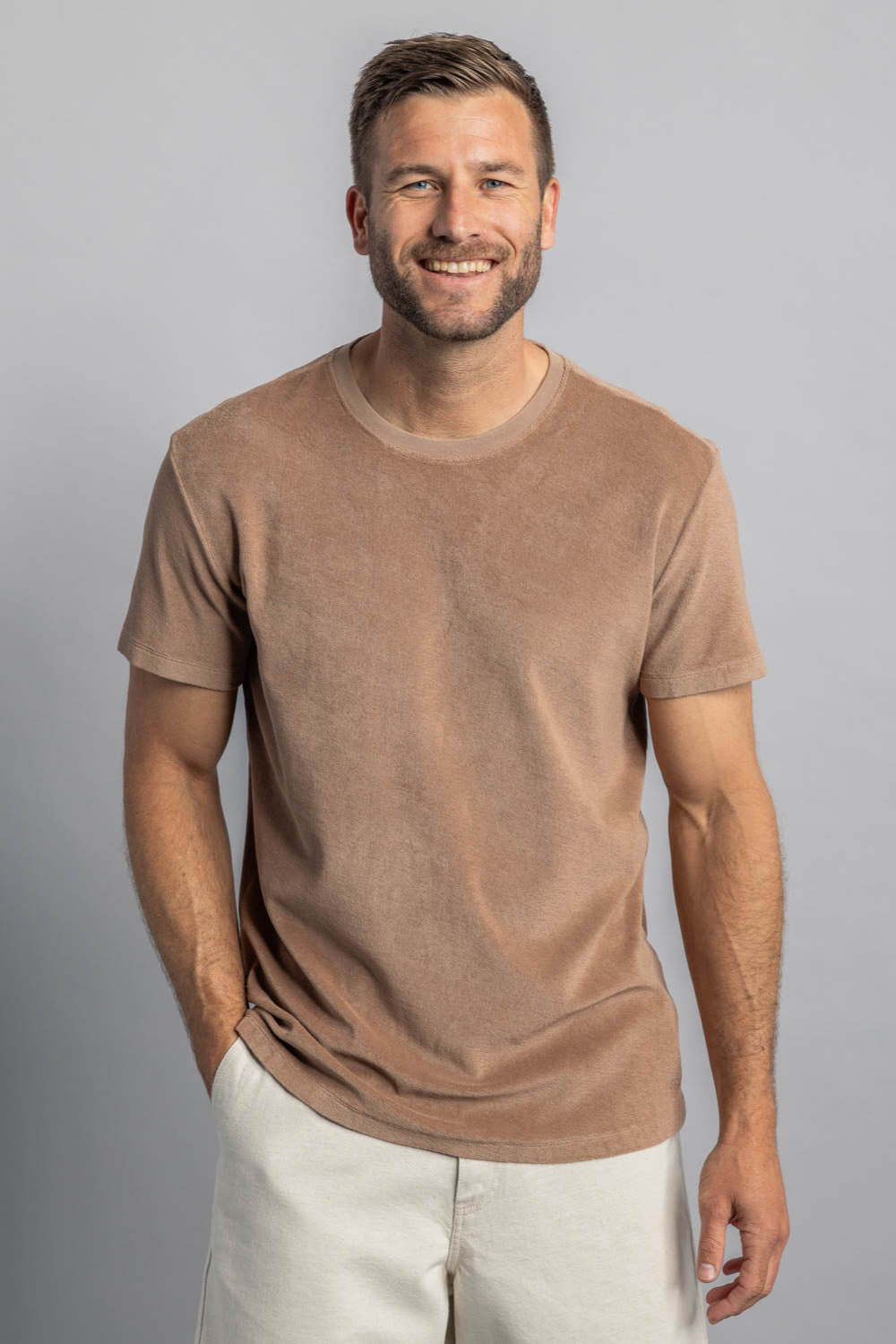 DIRTS mannen vegan T-Shirt Van Badstof Met Chocolade-Moutprint